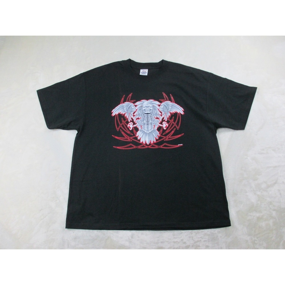 VINTAGE Milwaukee Shirt Mens Extra Large Black Skull Head 100th Anniversary 03'*